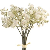 Prodotto Gypsophila artificiale, ali di bambino in un mazzo bianco, 23 cm, 12 pezzi