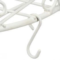 Prodotto Vassoio decorativo da appendere in metallo con ganci in bianco Ø29,5 cm H55 cm