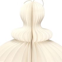 Prodotto Decorazione da appendere ornamento natalizio in carta bianco argento H80cm