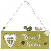 Prodotto Decorazione per finestra, decorazione da appendere, cartello in legno Sweet Home, 25 cm, 2 pezzi