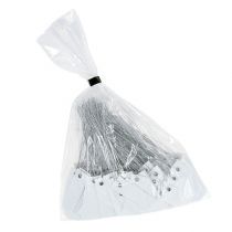 Prodotto Etichette bianche sospese 18x60mm con filo metallico, resistenti alle intemperie, ideali per fioristi e per etichettare regali, 250 pezzi