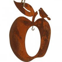 Appendiabiti decorativo in metallo mela pera patina decorazione 23/24cm 2pz