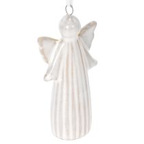 Prodotto Ciondolo a forma di angelo, statuetta decorativa da appendere all'albero di Natale, 8 cm, 4 pezzi