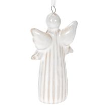 Prodotto Ciondolo a forma di angelo, statuetta decorativa da appendere all'albero di Natale, 8 cm, 4 pezzi