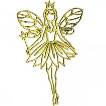 Addobbi natalizi ciondolo fate elfo dorato H15cm 16pz