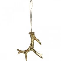 Prodotto Decorazione pendente natalizia corna decorazioni per albero oro 7,5 cm 6 pz
