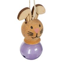 Prodotto Ciondoli decorativi in legno a forma di coniglietto pasquale per la primavera e l'albero di Pasqua, 4 cm, 12 pezzi