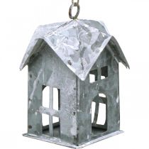 Prodotto Rimorchio natalizio casa in metallo shabby chic bianco H9.5cm 3 pezzi