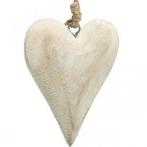 Prodotto Cuore in legno, cuore decorativo da appendere, decorazione cuore H13cm 4 pz