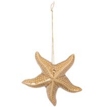 Prodotto Decorazione a forma di stella marina in ceramica da appendere, per un tocco marittimo, decorazione estiva per la casa, 12 cm, 2 pezzi