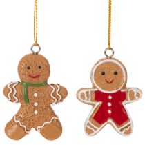 Prodotto Ornamenti decorativi a forma di omino di pan di zenzero per alberi di Natale, 6 cm, 12 pezzi