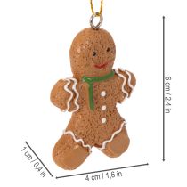 Prodotto Ornamenti decorativi a forma di omino di pan di zenzero per alberi di Natale, 6 cm, 12 pezzi