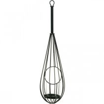 Lanterna da appendere decorazione pendente gocce nero 52cm