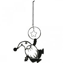 Prodotto Decorazione da parete gnomo stella in metallo nero 15×17 cm 3 pz