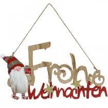 Scritta in legno Buon Natale Decorazione per finestra Gnomo 2 pezzi