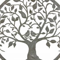 Decorazione per finestra primavera, decorazione sospesa albero in metallo grigio Ø25cm 2 pezzi