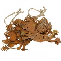 Prodotto Ape da appendere decorazione estiva in metallo ruggine deco 12 cm 6 pezzi