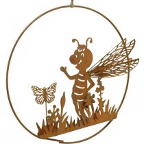 Prodotto Ape decorativa in metallo ruggine decorazione da giardino da appendere Ø14cm 4 pezzi
