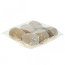 Prodotto Uova di legno Uova decorative Uova di Pasqua naturali appese Decorazione pasquale H8cm 6 pezzi