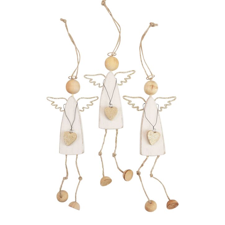 Prodotto Ciondolo angelo Decorazione natalizia da appendere H22cm 3 pz
