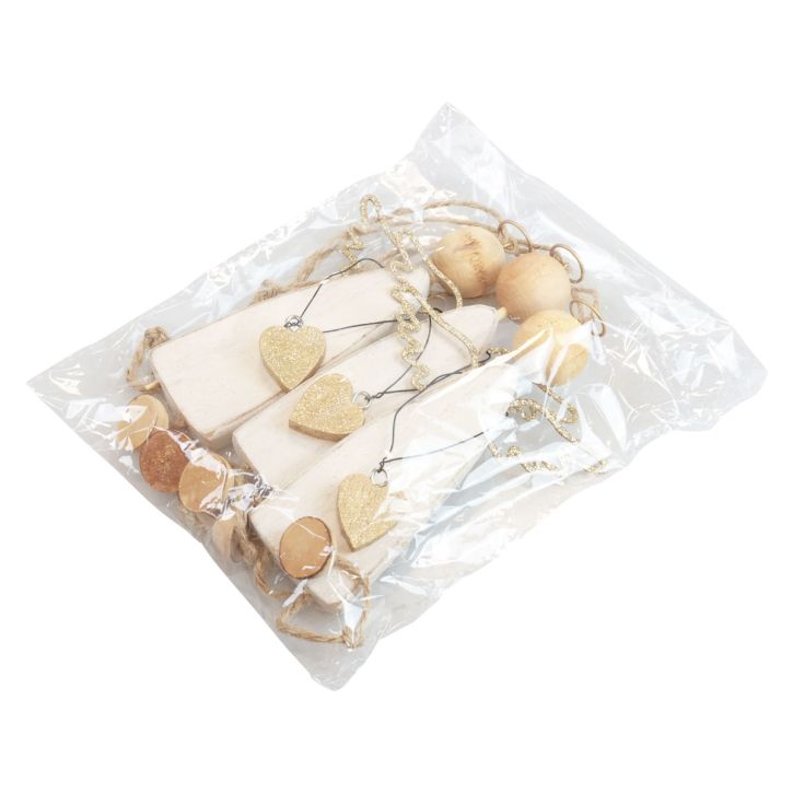 Prodotto Angeli con cuori Addobbi natalizie moderni Legno 22cm 3pz