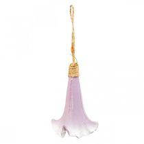 Appendiabiti decorativo Campanula Viola Bianco Ø3,5cm H8cm 6pz
