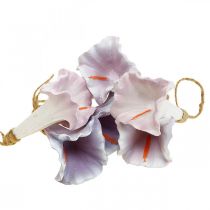 Appendiabiti decorativo Campanula Viola Bianco Ø3,5cm H8cm 6pz