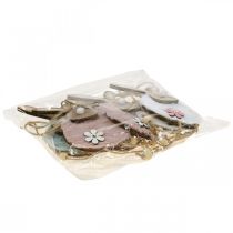 Prodotto Appendiabiti decorativo coniglietti pasquali in legno peluche 26×7×2cm 6 pz