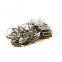 Prodotto Ciondolo in legno coniglio con occhiali carota marrone beige 4×7,5cm 9pz