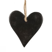 Prodotto Decorazione da appendere cuore in ardesia cuori decorativi neri 10,5 cm 4 pezzi