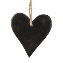 Decorazione da appendere cuore in ardesia cuori decorativi neri 10,5 cm 4 pezzi