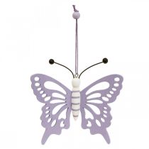Appendiabiti decorativo farfalle legno viola/bianco 12×11cm 4pz