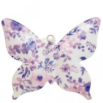 Appendiabiti decorativo in metallo con farfalle decorative viola 12×10 cm 3 pezzi