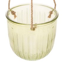 Prodotto Vaso in vetro sospeso, vaso decorativo in vetro, stile retrò, verde/marrone, 14,5 cm, 2 pezzi