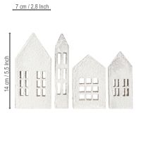 Prodotto Case in miniatura per l'arredamento e l'atmosfera degli interni, molto decorative, design senza tempo per la casa, 14 cm, 4 pezzi