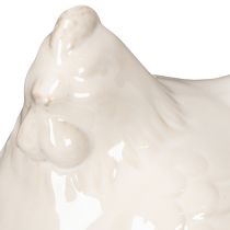 Prodotto Statuetta di gallina, smaltata lucida, per arredamento moderno, 17 cm, 2 pezzi