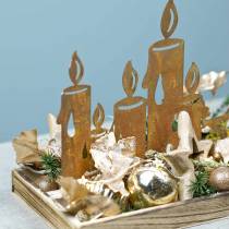 Prodotto Vassoio in legno candela silhouette patina 35 cm × 14 cm