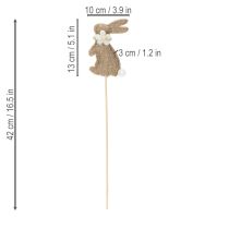 Prodotto Figura decorativa a forma di coniglietto pasquale per decorazioni primaverili e accenti stagionali, 42 cm, 8 pezzi