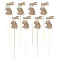Prodotto Figura decorativa a forma di coniglietto pasquale per decorazioni primaverili e accenti stagionali, 42 cm, 8 pezzi