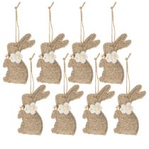 Prodotto Decorazione da appendere a forma di coniglietto pasquale, accessorio decorativo ideale per decorare le finestre, 14 cm, 8 pezzi