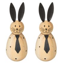 Prodotto Coniglio decorativo dal design semplice per accenti primaverili nel soggiorno, 12 cm, 2 pezzi