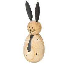 Prodotto Figura decorativa in legno a forma di coniglio, perfetta per una decorazione tranquilla e senza tempo, 15 cm, 2 pezzi