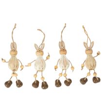 Prodotto Decorazione coniglietto pasquale, ornamenti da appendere per decorazioni pasquali festive, 12 cm, 4 pezzi