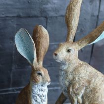 Prodotto Statuina decorativa a forma di coniglio per eleganti composizioni primaverili e pasquali, 43 cm