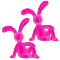 Prodotto Coniglio decorativo seduto come elemento decorativo primaverile per soggiorno o ufficio, 22 cm, 2 pezzi
