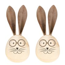 Prodotto Coniglio decorativo in legno e metallo con un design umoristico, un simpatico richiamo visivo, 19 cm, 2 pezzi
