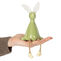 Prodotto Mensola decorativa in ceramica a forma di coniglietto pasquale per un'atmosfera allegra, 22 cm, 2 pezzi