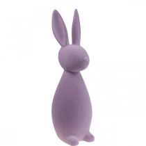 Deco Bunny Coniglietto di Pasqua Deco Floccato Lilla Viola H47cm