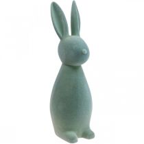 Deco Bunny Coniglietto di Pasqua Deco Floccato Grigio-Verde H47cm