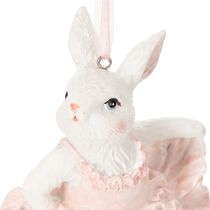 Prodotto Ciondoli a forma di coniglietto ballerina, un elemento decorativo per rami pasquali o alberi di Natale, 12 cm, 2 pezzi